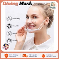 HYGIENIC MOUTH SHIELD VISOR TRANSPARENT FACE SHIELD KITCHEN CHEF WEAR FACE MASK SANITARY HYGIENE TOP
