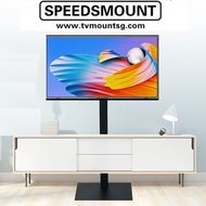 (L99D)TV monitor Floor Stand with wall mount bracket  SPEEDSMOUNT space saving .hide under funiture no drill