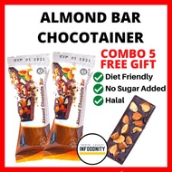 [ALMOND] CHOCOTAINER Chocolat Bar Energy Bar Halal Dark Chocolate Sugar Free Almond Chocolate Bar En