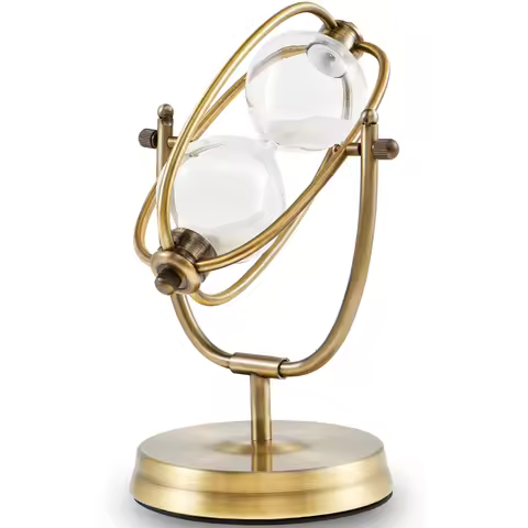 Hourglass Timer 30 Minutes Sand Clock Timer Vintage Metal Sand Watch Antique Glass Sandglass with Wh