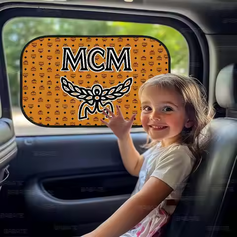 Fashion M-MCM Logo Car Sunshade Covers Cover Universal Windscreen Folding Visor Windshield Auto Sun 