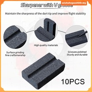 [WishshopeehhhMY] Durable Dart Pin Sharpener V Groove Design Dart Accessories Stone for Soft Tip Dar