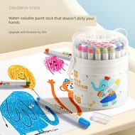 set alat tulis crayon for kids Tongkat lukisan larut air kanak-kanak Kuailiwen tidak kotor, tangan b