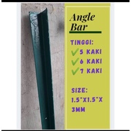 Angle Bar Pagar Hijau 7 Kaki