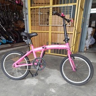 Sepeda Bekas Siap Pakai Lipat 20 Morison Single Speed Pink