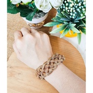 Gold diamond braided bracelet - gsi130109