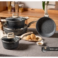 Carote Non stick Pan Kitchen Cookware Set 7 Pieces Wok One Piece Die Cast Fit All Stoves