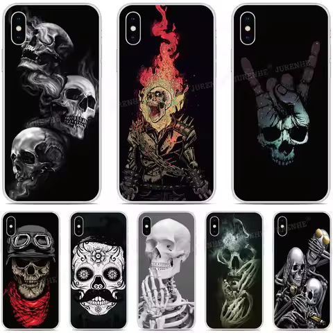 Skeleton Skull Bone Cover For Sony Xperia 5 VI 1 10 II III IV V 2023 XZ5 XZ4 XZ3 XZ2 XA2 Plus XA3 Ul