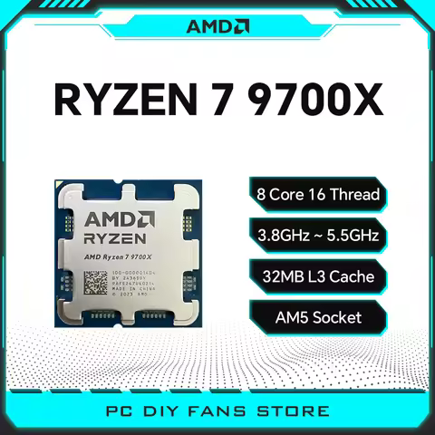 AMD New Ryzen 7 9700X R7 9700x CPU Processor 5.5GHz 8-Core 16-Thread L3=32M Game Cache DDR5 Socket A