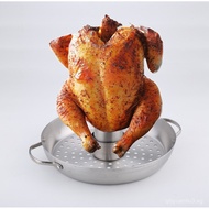 Stainless Steel BBQ Grilled Chicken Tray Outdoor Picnic BBQ Tray Detachable Grilled Chicken Rack Chi