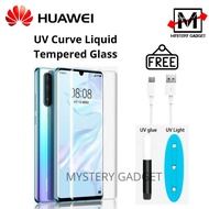 Huawei Mate 40 Pro/P40 Pro/Mate 30 Pro/Mate 20 Pro/P30 Pro UV Light Full Glue Cover Tempered Glass Screen Protector