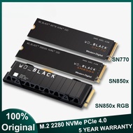 Western Digital WD _ BLACK NVMe Internal Game Solid State Drive SN770 SN850X Gen4 PCIe M.2 2280 for PC PS5 SSD 3D NAND