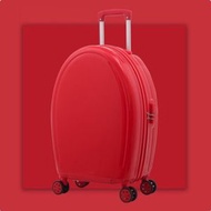 全城熱賣 - 萬向輪拉桿箱行李箱（貝殼電子紋-紅色 23寸）