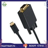[beautybaby.ph] USB-C to VGA Adapter Type-C to D-Sub 15Pin VGA Converter Cable for USB 3.1 Mobile Ph