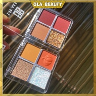 Dikalu Pumpkin Wine Red 4-pan Eyeshadow Palette, DIKALU matte eyeshadow, OLA A16