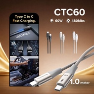 Airbot Anergy Plus 60W Nylon PD Fast Charging Cable CTC60 Compatible with Type-C To Type-C Wire Andr