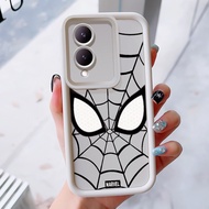 Case For VIVO Y17S Y36i G2 Y28 5G Three-Color Spider Web Phone Silicone Shockproof