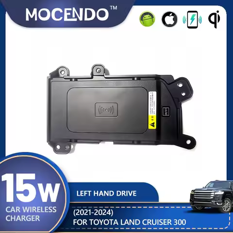 Car Wireless Qi Charger for Toyota Land Cruiser LC300 2021-2024 LHD Wireless Mobile Charger Fast Cha
