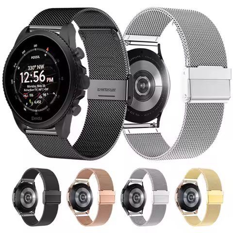 Stainless Steel Strap For Fossil gen 6 44mm Gen6 / gen 5 5e / Gen5 LTE 45mm Watch Metal 22mm Bracele