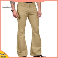 HUA  Fashionable Men Flared Pants Men Bell Bottom Pants Stylish Men's Flared Jeans Vintage Stretchy 
