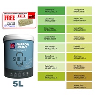 📌 (NO EXCHANGED / REVERSED) (1652-1695) 5L Nippon Paint Exterior Q-Shield Extra Delightful Greens & 