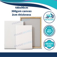 Stretched Artist Canvas [180x90cm] 2cm Thickness for Oil/Acrylic Painting