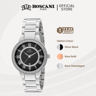 Roscani Gwen E25 Rose Gold Silver Bracelet Women Watch - Sunray Dial + WR 5ATM | Stainless Steel Watch | Ladies Watch