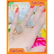 Women's ring N1203-121 with CZ stone --Tubicony- luxurious but gentle