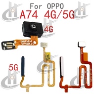 Fingerprint Touch Sensor Finger Power Switch ON OFF Side Button Key Flex Cable For OPPO A74 4G / 5G 
