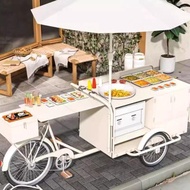 Wrought Iron Movable Influencer Popcorn Stall Car Night Market Lemon Tea Coffee Cart Glutinous Rice 