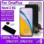 6.43"New AMOLED For OnePlus Nord 2 5G LCD Display Touch Screen Digitizer Panel Assembly Nord2 5G DN2