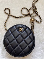 Chanel bag 黑色金球圓餅