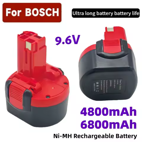 for Bosch BAT048 9.6V Rechargeable Battery NI-MH 4800mAh Cordless Tools Battery for Bosch BAT100 BAT