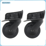 [mojotorw7] 1 Pair Luggage Wheels Replacement Universal Trolley Fixed Casters - Flexible and A65-Siz
