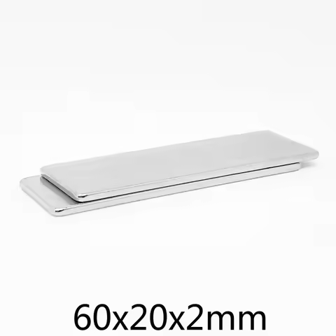60x20x2 Block Strong Rare Earth Magnet 60mm X 20mm X2mm For Home Refrigerators, Offices DIY 60x20x2m