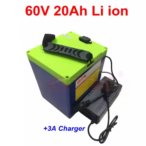 GTK 60V 20Ah lithium-ion battery pack with BMS for 0-3000W 2-wheeler 3-wheeler citycoco