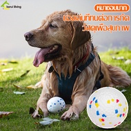 ลูกบอลยาง ของเล่นฝึกสุนัข บอลยางแบบนิ่ม บอลกัด บอลขัดฟัน  ของเล่นยางกัด ลูกบอลยาง สำหรับทำความสะอาดฟันสัตว์เลี้ยง มี 2 ขนาดให้เลือก