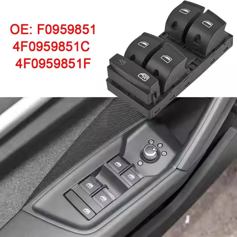 Car Front Left Electronic Master Window Control Switch Button For Audi A3 8P1 8PA A6 C6 Q7 4F0959851