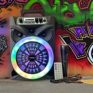 LOVEE/Speaker Karaoke Wireless QS-834 Bass Power 8" | Aktif Bluetooth Portabel