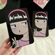 6-cell lens tray shaped like a super cute Mueyes girl with silly hair