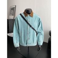 แจ็คเก็ตสไตล์อเมริกันย้อนยุคสำหรับผู้ชาย ทรงหลวมสบาย ๆ ฤดูใบไม้ผลิและฤดูใบไม้ร่วง CleanFit Workwear 