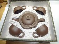 茶壺.紫砂壺.朱泥壺.國工范麗華早期作品五頭梅花壺組
