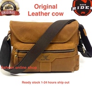 Original Rush rider  kulit Lembu Sling Bag Men Crossbody Bag Shoulder Bag messenger bag original Lea