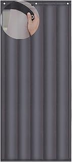 Insulated Door Curtain The Front Door Keeps Warm and Windproof Winter Cotton Curtain Household Air Cooler Constant Temperature One-Way Screen 36sizes * */682 (Color : Grey, Size : 2X1M)