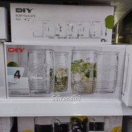 Gelas Kaca Isi 4 Pcs Glass Set 590ml Original Mason Kado Hadiah MR DIY