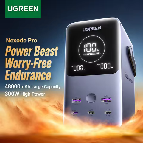 UGREEN Laptop Power Bank, 300W Fast Charge, 48000mAh Large‑Capacity, PD 140W High‑Power Mobile Outdo