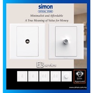 Simon E3 Series Switch  / Switches & Socket Outlet (WHITE) Tel Data TV Astro Dimmer