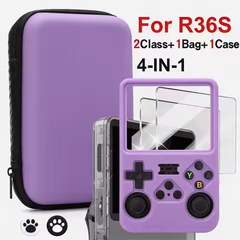 For R36S/R35XX game console storage bag EVA hard portable protective case accessories R36S silicone