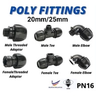 【20 MM / 25MM】Poly Pipe Fitting Connector