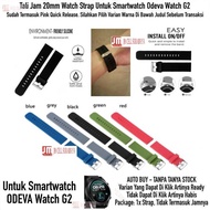 PLS 20mm Plain Watch Strap Smartwatch Odeva Watch G2 - Soft, Smooth Rubber